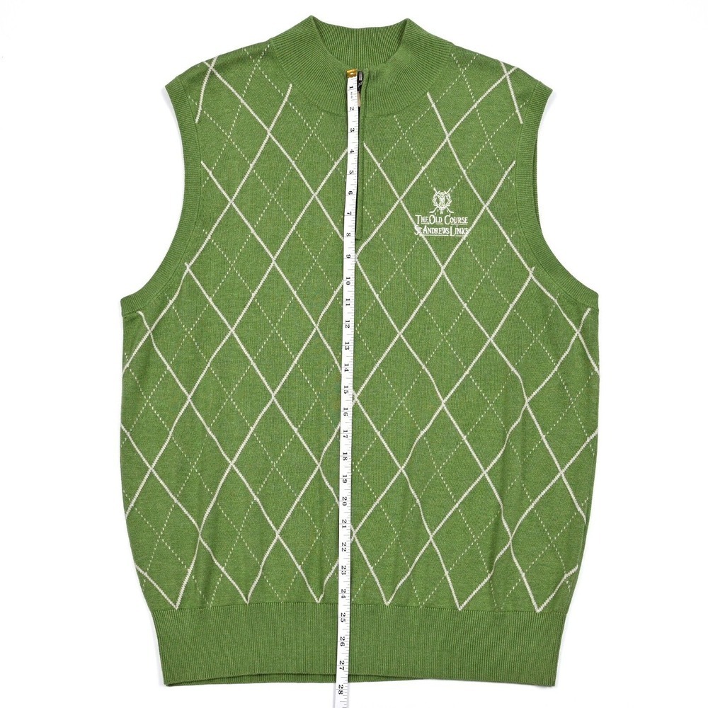 Peter Millar Sweater Vest Men's‎ Large 1/4 Zip Golf Silk Cashmere St. Andrews - Picture 2 of 11